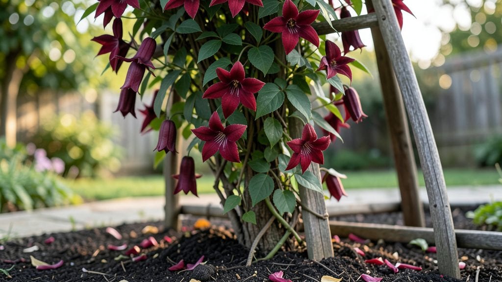 Red Flowered Clematis Shrub: Climbing Elegance With Season-Long Petals